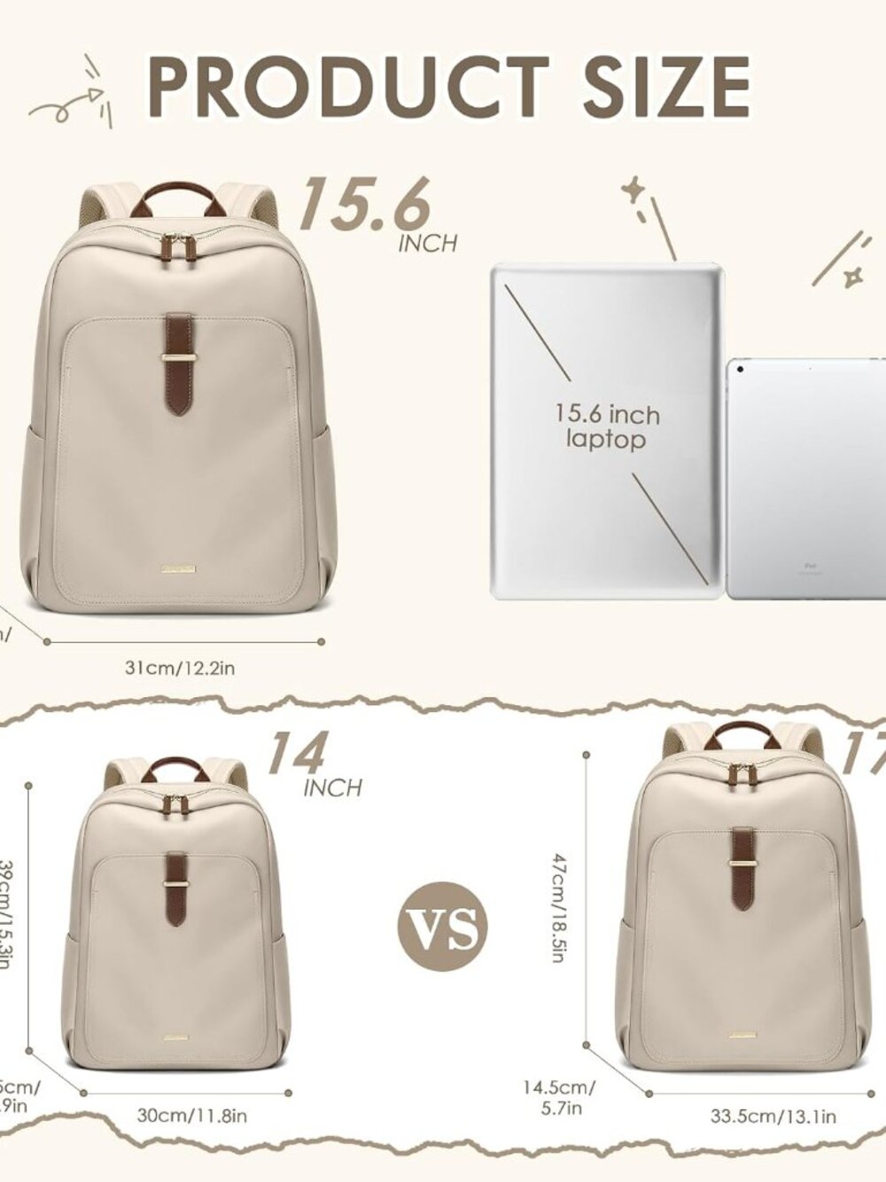Laptop Backpack for Women,Casual Work Business Backpacks Purse Carry on Travel B - Picture 2 of 9